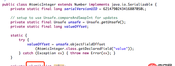 java - AtomicInteger等原子類，是不是不用volatile修飾，自帶volatile屬性？