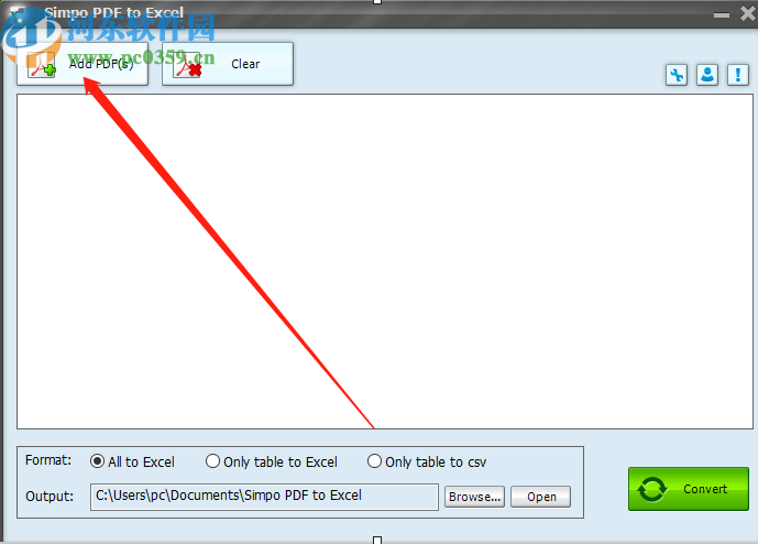 Simpo PDF to Excel將PDF轉(zhuǎn)換成Excel的方法