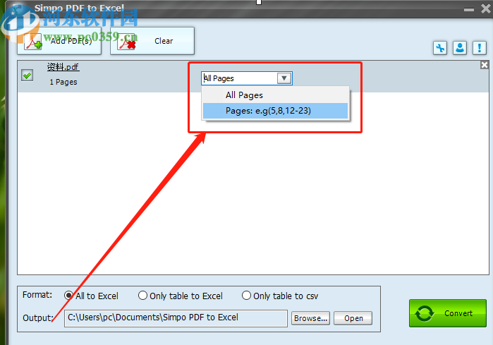 Simpo PDF to Excel將PDF轉(zhuǎn)換成Excel的方法