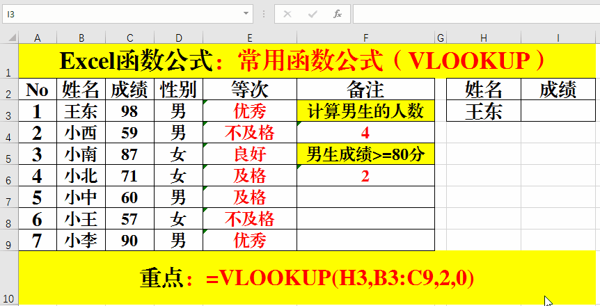 excel函數公式大全