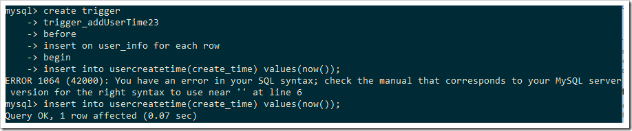 mysql觸發器原理與用法實例分析