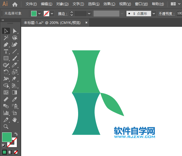 ai怎么畫竹子盆栽圖標(biāo)