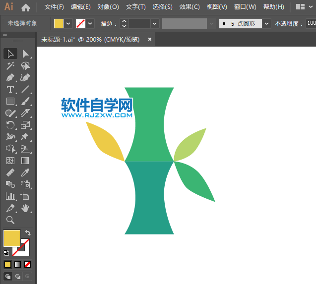 ai怎么畫竹子盆栽圖標(biāo)