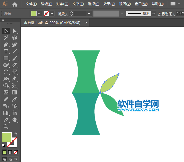 ai怎么畫竹子盆栽圖標(biāo)