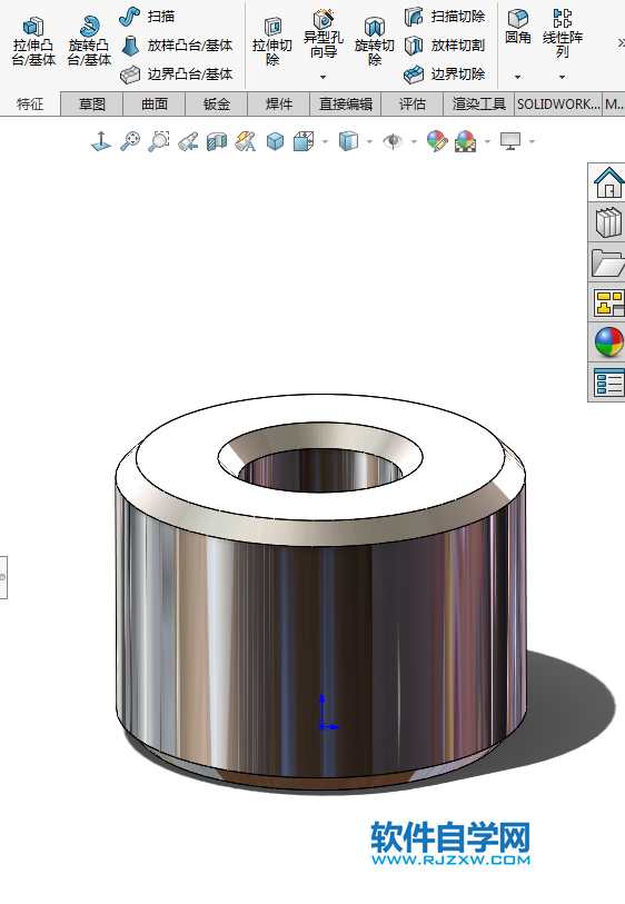圓弧槽口凸輪機構用SolidWorks制作