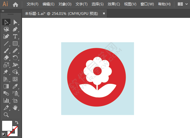 ai繪制鮮花店標(biāo)識(shí)的方法