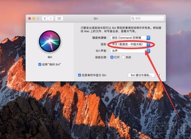 macOS系統(tǒng)修改Siri使用語言的方法