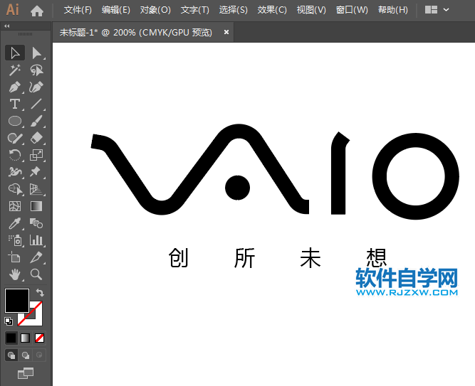 ai怎么設(shè)計索尼vaio標(biāo)志