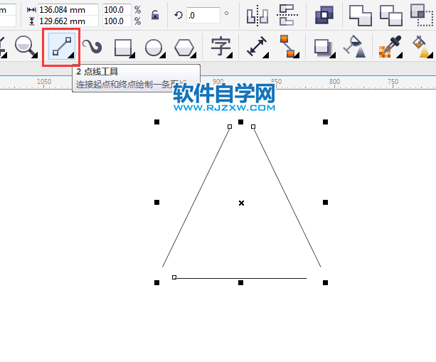 cdr怎么把三角形連接起來(lái)