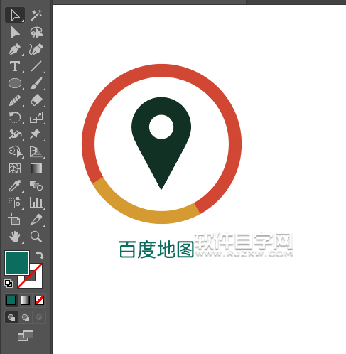 ai怎么畫百度地圖標(biāo)志