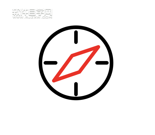 ai怎么畫一個探索圖標
