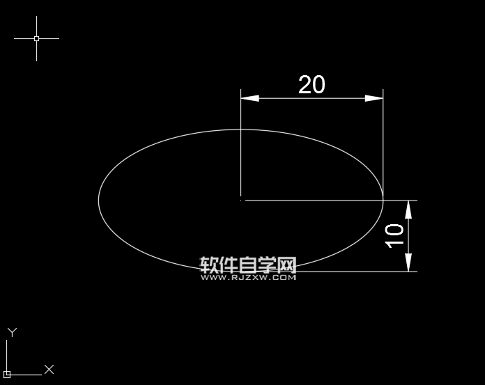 CAD2018怎么能中心點畫橢圓