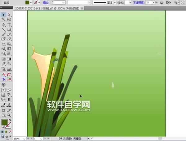 ai怎么畫馬蹄蓮花束圖片