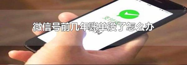 微信號前幾年賬單沒了怎么辦
